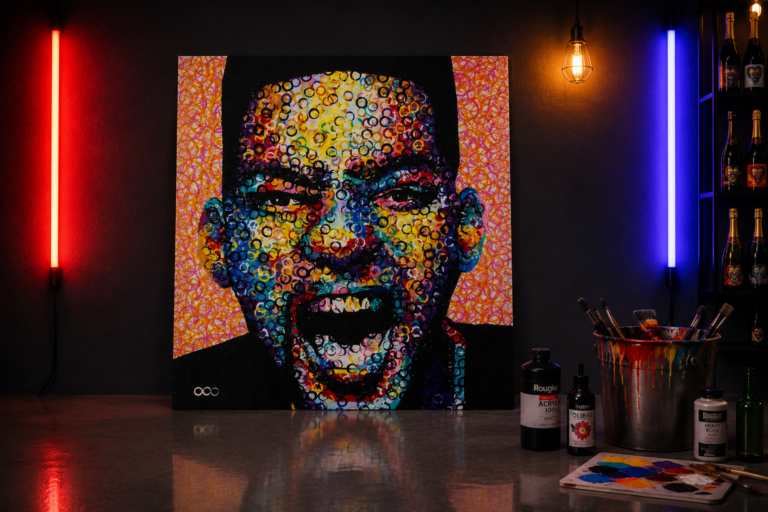Contemporary pop art portrait of Will Smith created by French artist Bottl3man.