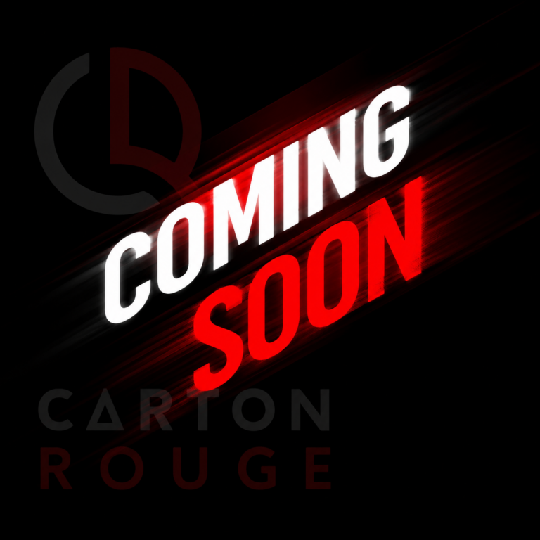 Coming Soon announcement by Carton Rouge International Contemporary Art Gallery showcasing upcoming contemporary artists and exclusive artworks.