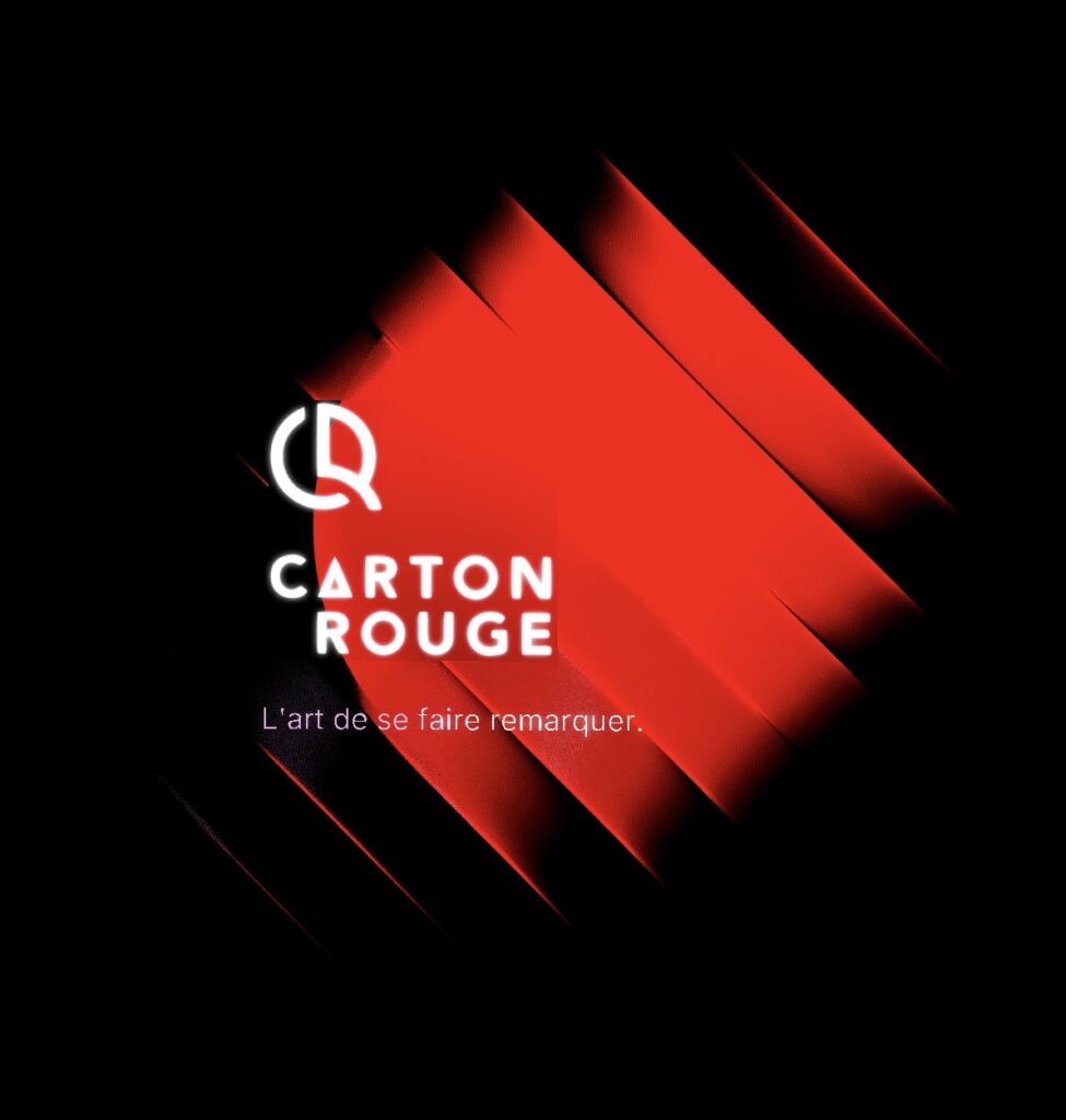 Modern logo of Carton Rouge, a French contemporary art agency representing international artists and luxury art projects.