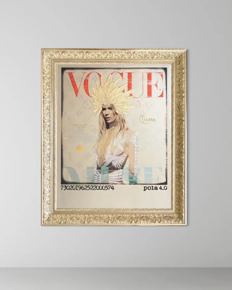 Magic Queen artwork by French contemporary artist Pola 4.0 featuring a powerful feminine portrait inspired by fashion, elegance and contemporary art.