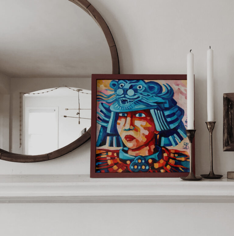 La Tigresse contemporary portrait artwork by French artist Julie Buffet